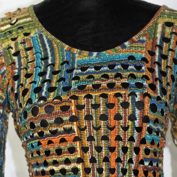 Adore Multi Color Knit Dress - Picture 3 of 10